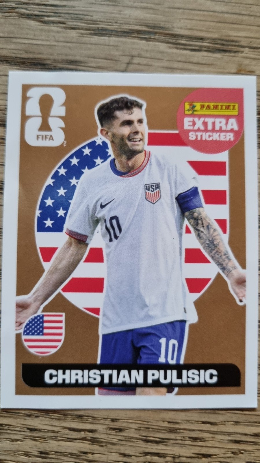 Christian Pulisic extra sticker bronz wk 2026 panini, Ophalen, Sticker