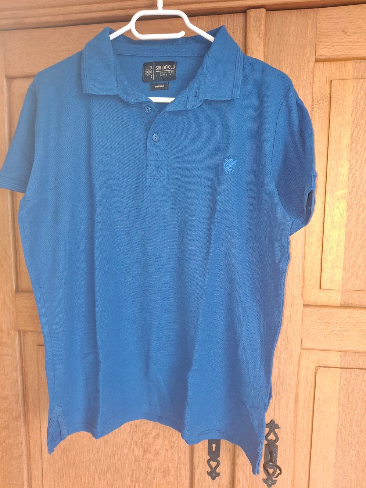 poloshirt maat medium.merk sandvield, Enlèvement, Bleu, Taille 48/50 (M), Sandfield