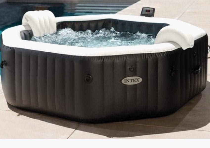 jacuzzi alles er op en er aan te groot aangekocht met garant, Tuin en Terras, Ophalen of Verzenden, Nieuw, Afdekzeil, Opblaasbaar