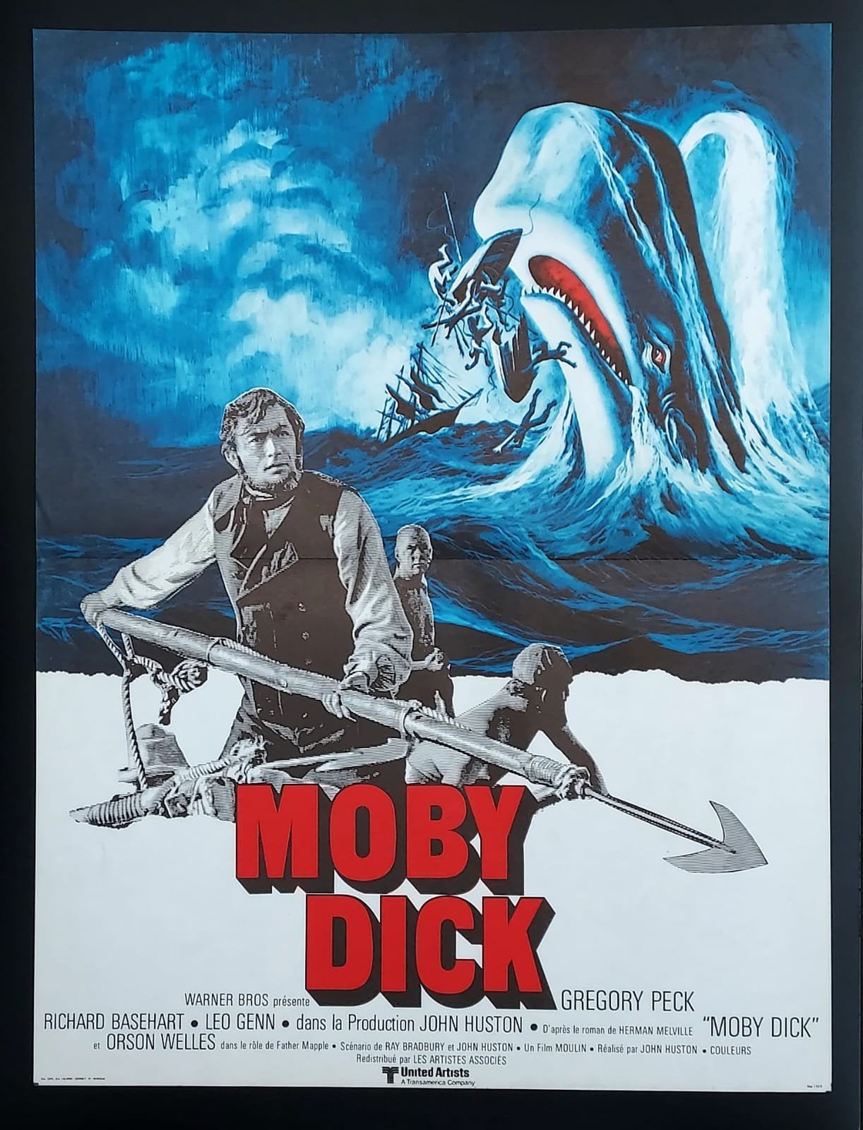 MOBY DICK 1976 affiche originale française, Collections, Posters & Affiches, Envoi