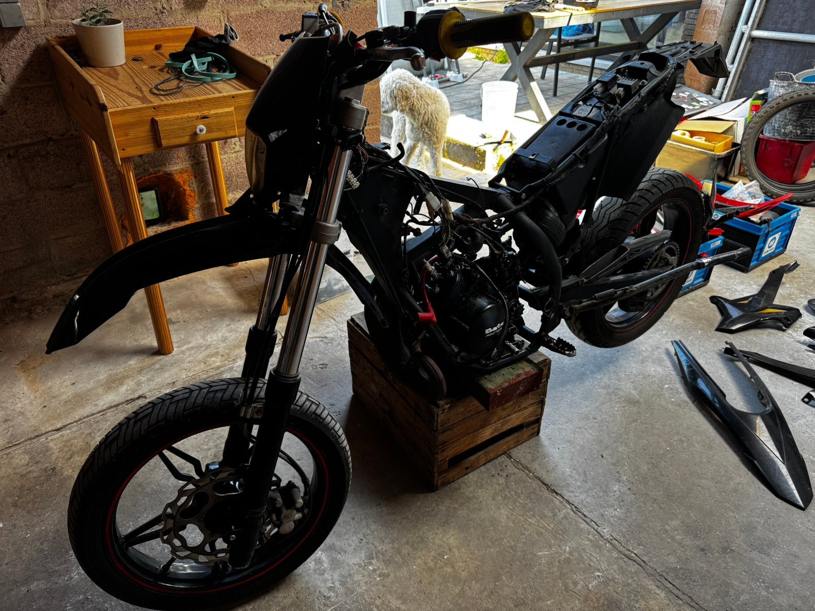 Beta factory 50cc project (nieuwe motor), Fietsen en Brommers, Brommers | Crossbrommers, Ophalen, Zo goed als nieuw