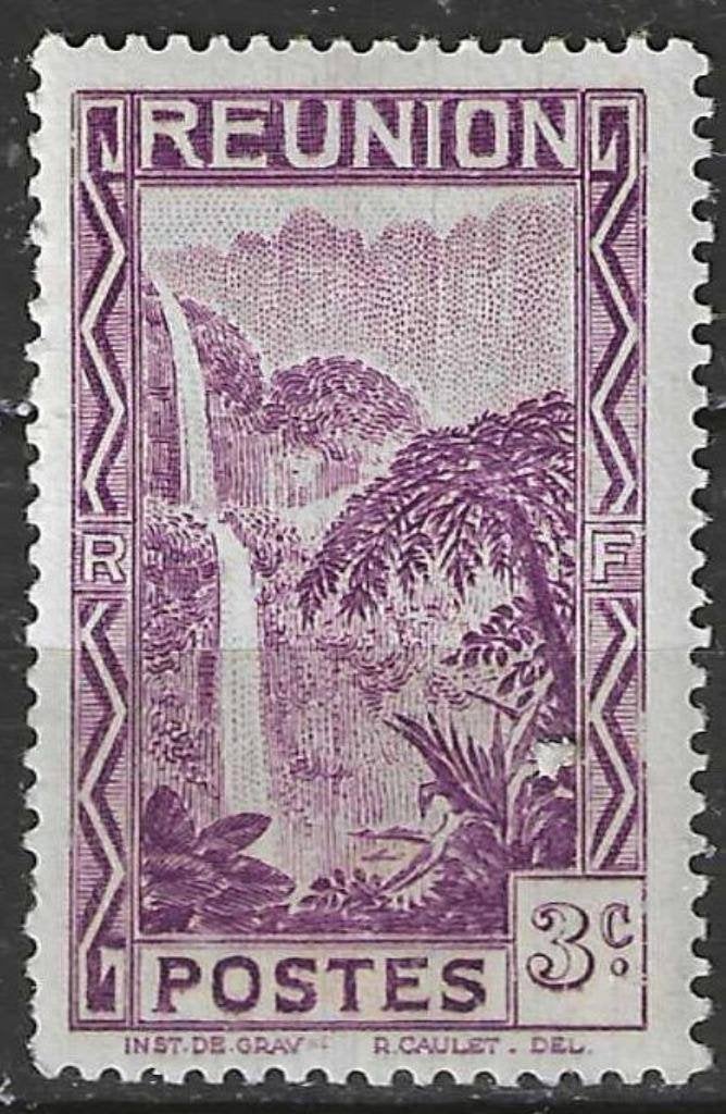 Reunion 1939/1940 - Yvert 163 - Waterval van Salazie (PF), Verzenden, Postfris