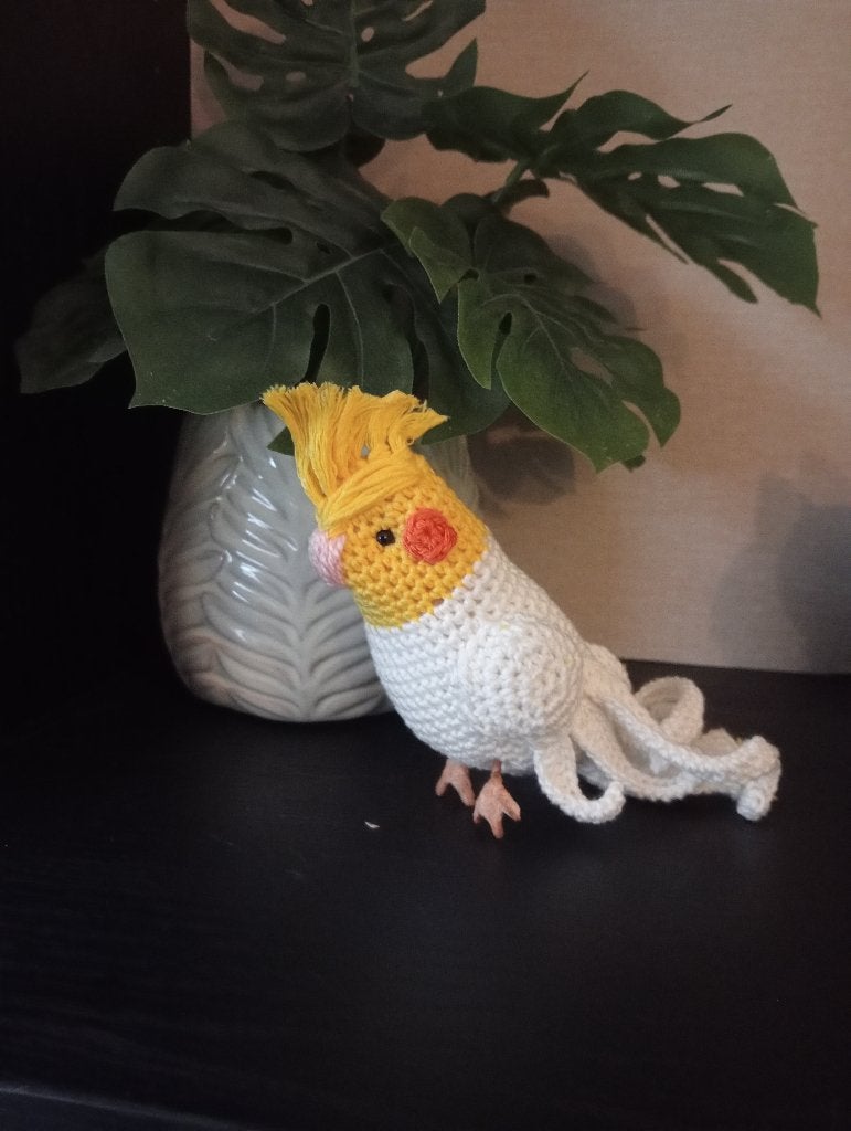 Decoratie Witte Valkparkiet vogel, Huis en Inrichting, Overige materialen, Verzenden, Overige stijlen, Nieuw