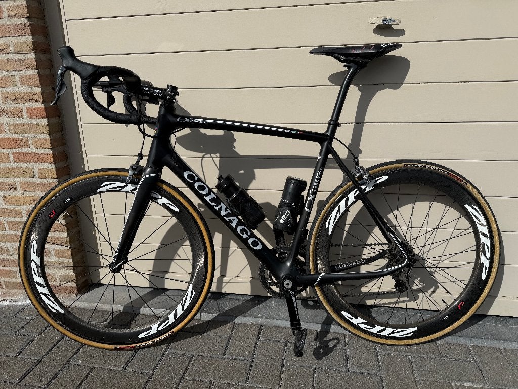 Racefiets Colnago CXZERO mat zwart / carbon / ZIPP wielen, Carbon, 10 tot 15 versnellingen, 53 tot 57 cm, Ophalen