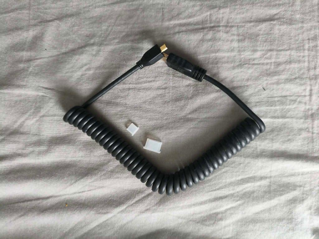 Atomos Coiled Micro HDMI to Full HDMI (50-65cm), TV, Hi-fi & Vidéo, Enlèvement, Neuf