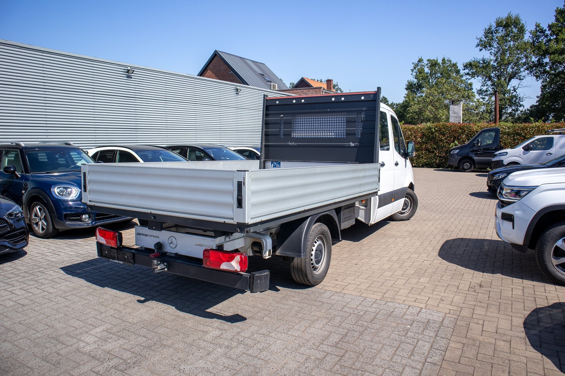 Mercedes-Benz Sprinter 319 OPEN LAADBAK, DUBBELE CABINE, DO, 4 deurs, 0 kg, Wit, Mercedes-Benz