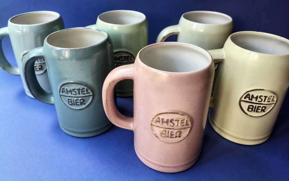 AMSTEL Chopes couleur différentes, Collections, Enlèvement, Comme neuf, Chope(s), Amstel