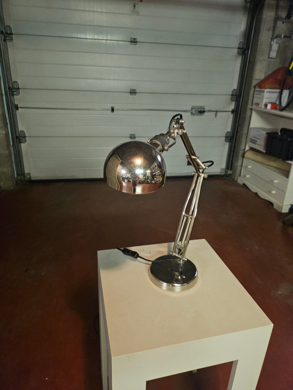 FORSÅ metalen bureaulamp, Lampe de bureau, Comme neuf, Source lumineuse incluse, Enlèvement