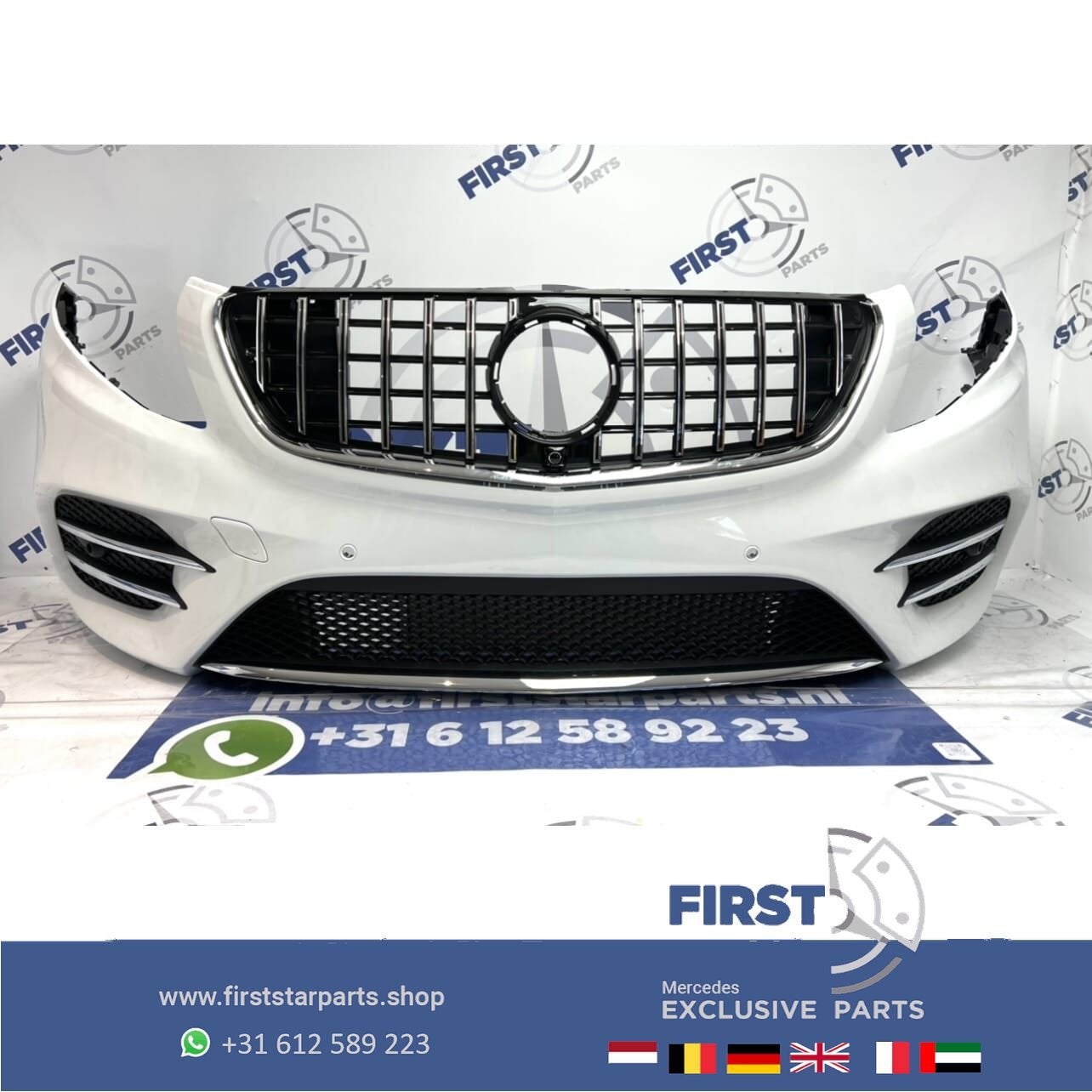 W447 AMG VOORBUMPER COMPLEET + PANAMERICANA GT GRILL ORIGINE, Gebruikt, -, Voor, Ophalen of Verzenden