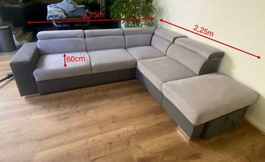Canapé d’angle convertible, Enlèvement, Utilisé, Bois