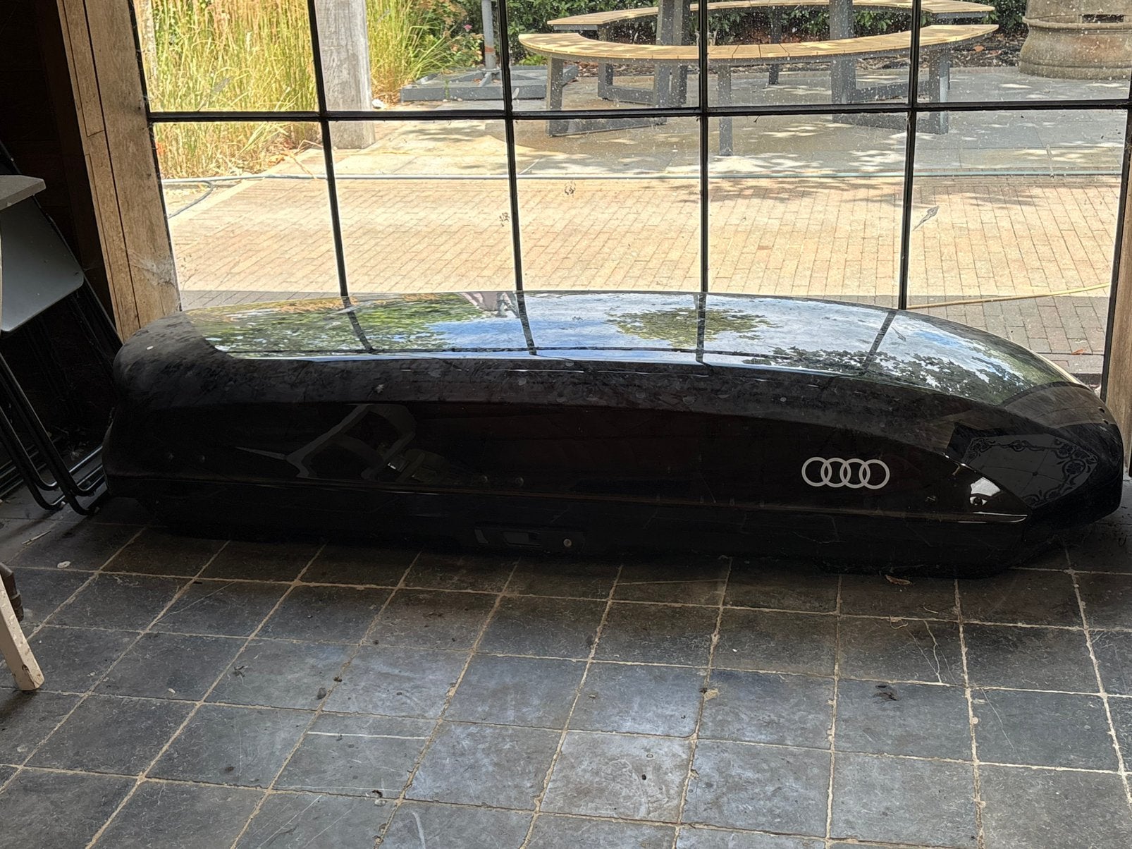 Dakkoffer audi 430L brilliant zwart, Auto diversen, Dakkoffers, Ophalen, Zo goed als nieuw