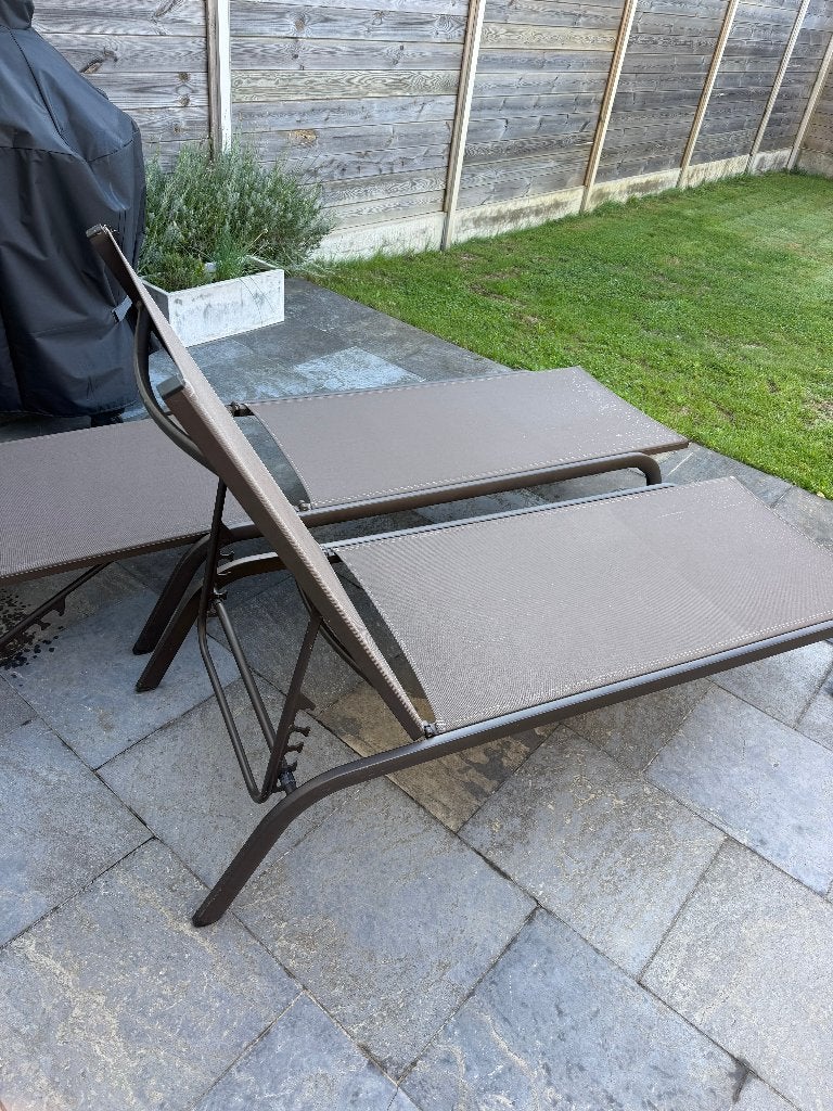tuinzetel, Tuin en Terras, Ophalen, Gebruikt, Textileen, Verstelbaar