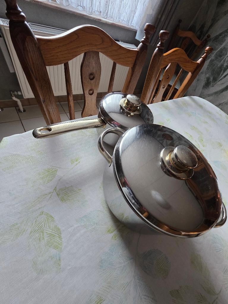 Casserole et Poêle, Maison & Meubles, Inox, Enlèvement ou Envoi, Ensemble de casseroles, Plaque céramique