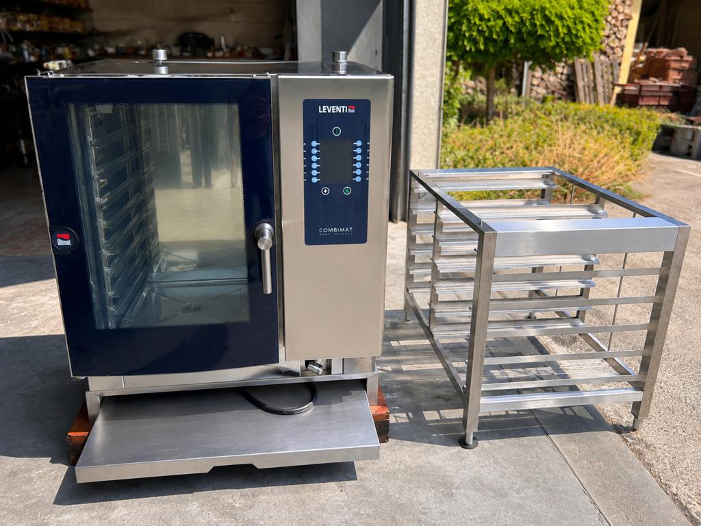 Leventi Combimat Combisteamer 10x GN 1/1 + Rekwagen, Zakelijke goederen, Ophalen, Gebruikt, Info@qelectronics.be, Nukerkestraat 1; 9681 Nukerke