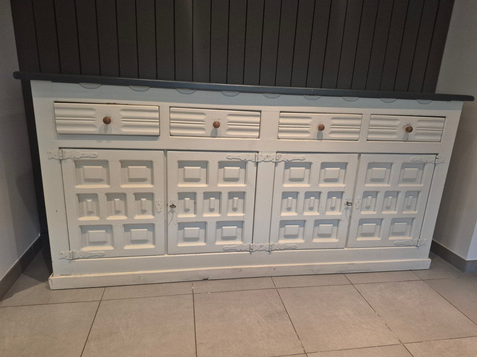 lage livingkast cottagestijl, Ophalen, Gebruikt, Eikenhout, Met lade(s)