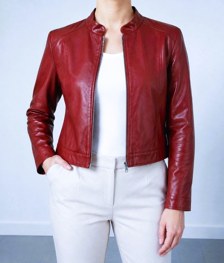Veste courte blouson marque FARAH en aspect cuir taille 44, Taille 42/44 (L), Farah, Enlèvement ou Envoi, Brun