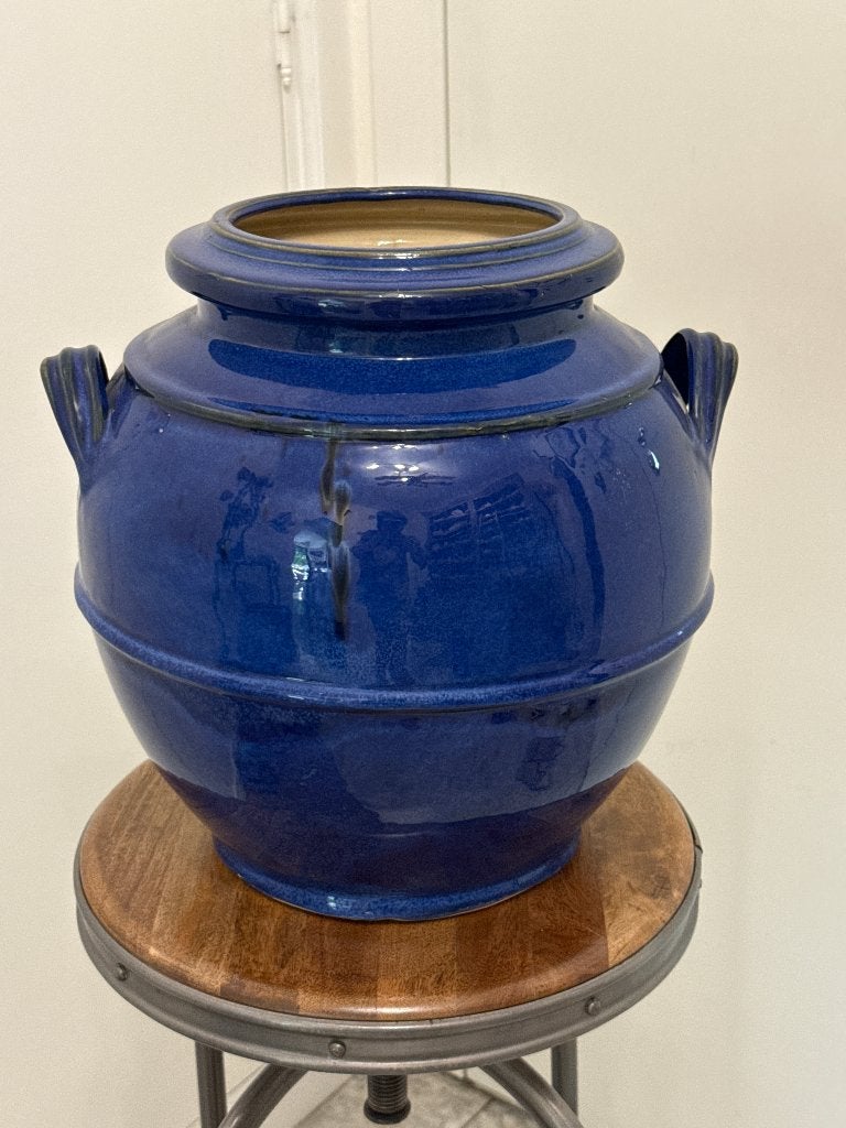 ache-pot bleu de forme ronde, Comme neuf, Enlèvement, Moins de 40 cm, Intérieur
