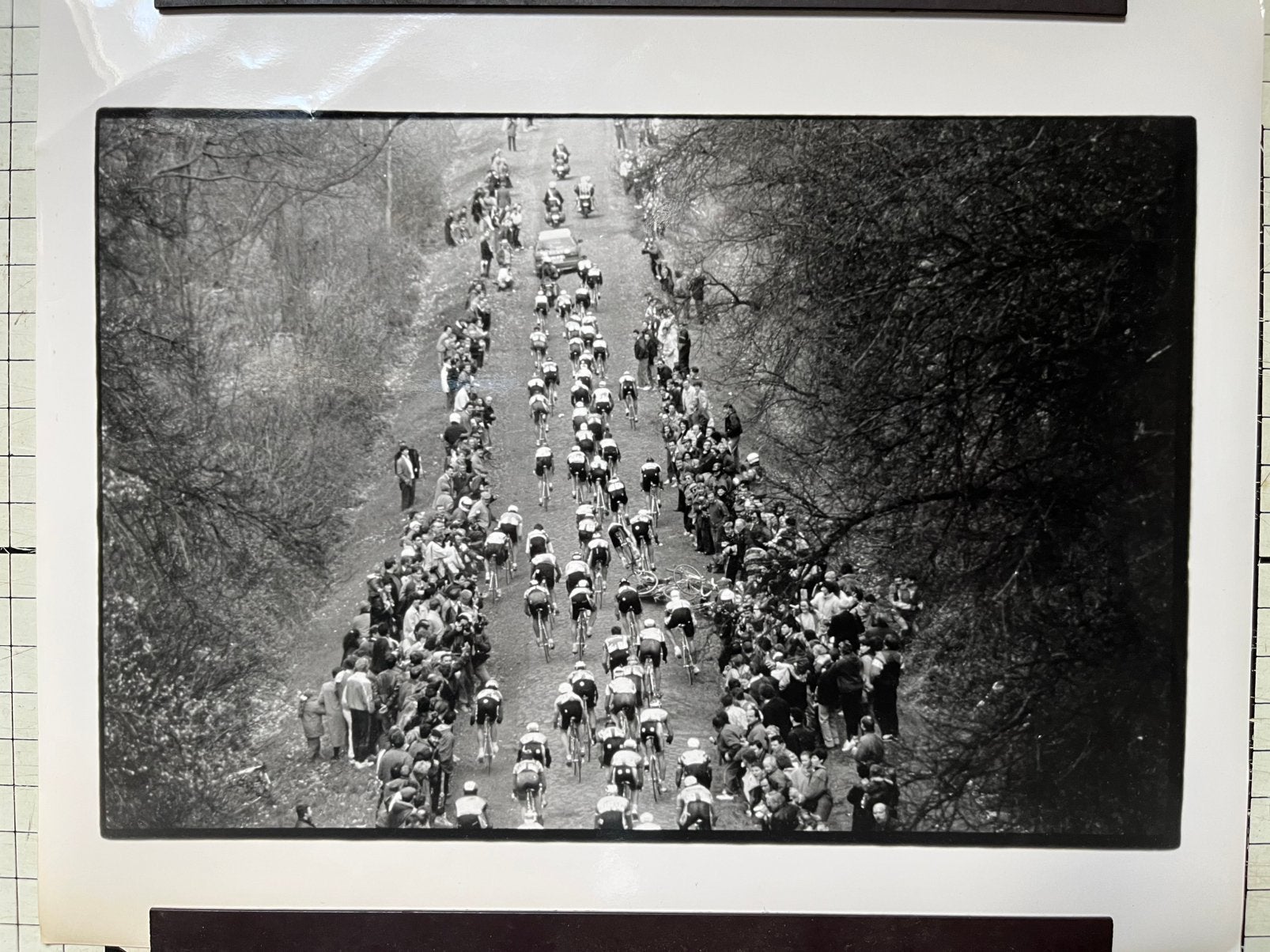 Persfoto Parijs-Roubaix Gilbert Duclos Lassale winnaar, Ophalen, Zo goed als nieuw
