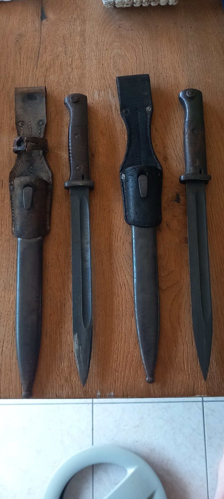 2 complete Duitse K98k Bajonetten WO2, origineel, Ophalen of Verzenden, Landmacht