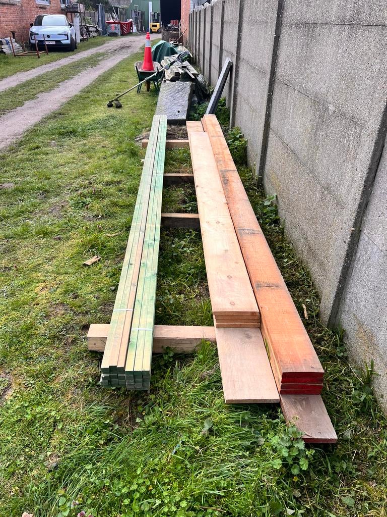 Ongebruikte Gedrenkte panlatten, altijd binnen gelegen, Tuin en Terras, Ophalen, Zo goed als nieuw