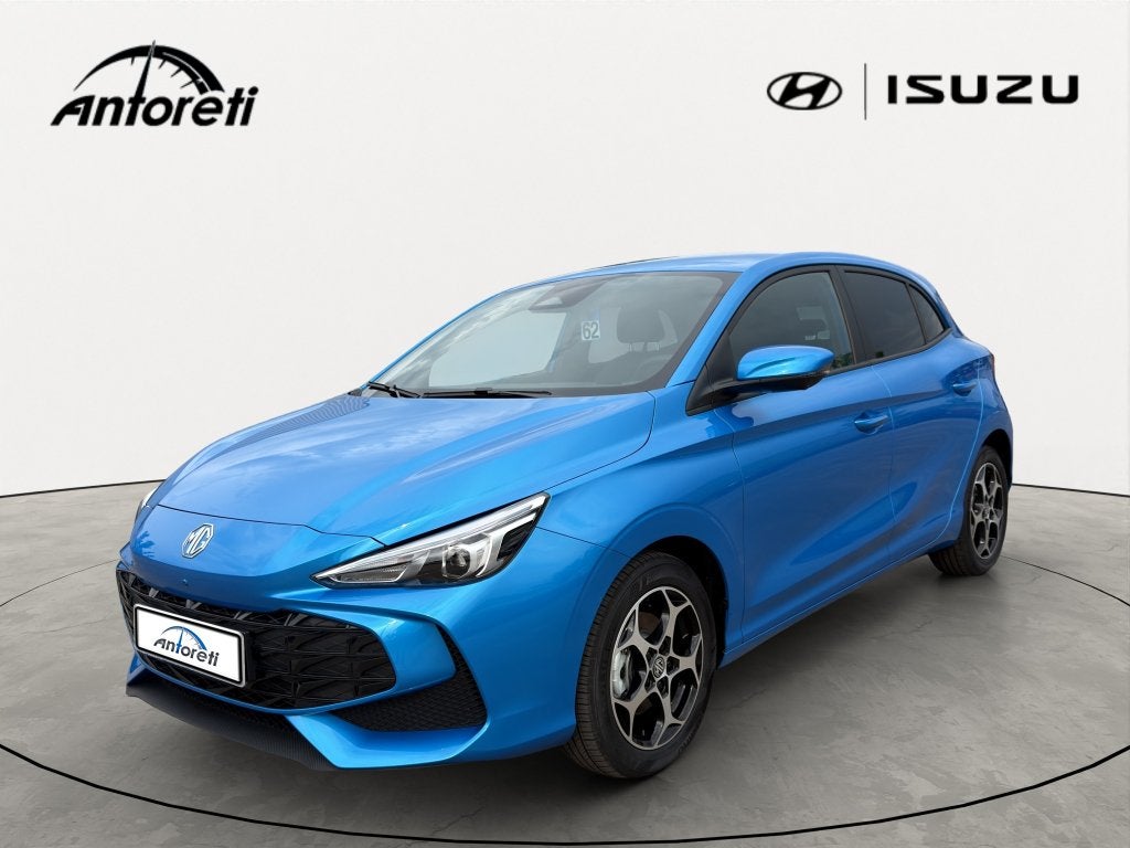 MG 3 HYBRID+ LUXERY FULL OPTION, Auto's, MG, Dealer onderhouden, 4 cilinders, Blauw, Leder en Stof