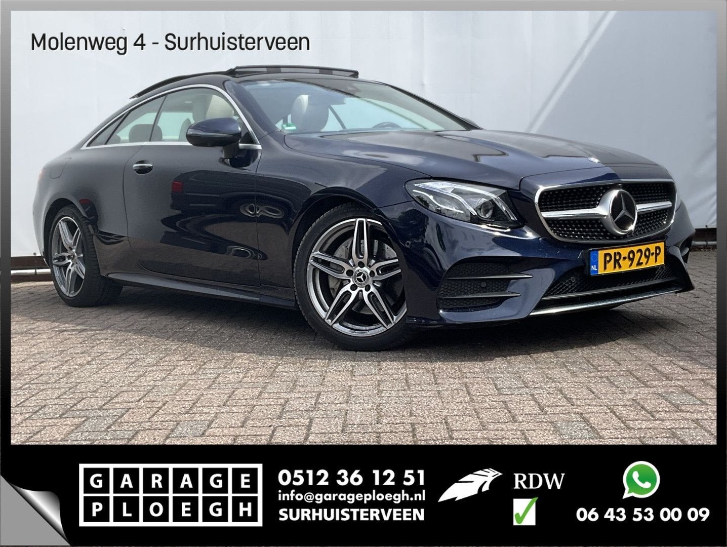 Mercedes-Benz E 200 Coupé Premium AMG Pano Burmester HUD Mem, Auto's, Automaat, Blauw, Onderhoudsboekje, Coupé