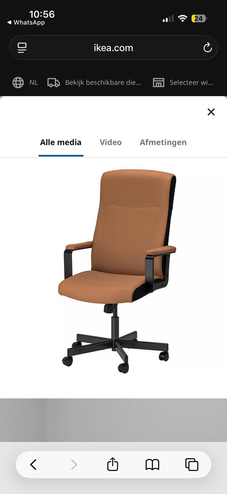 Splinternieuwe bureau stoel ikea, Huis en Inrichting, Ophalen, Nieuw, Bureaustoel