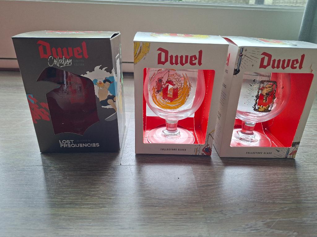 duvel glazen collector item, Ophalen of Verzenden, Zo goed als nieuw