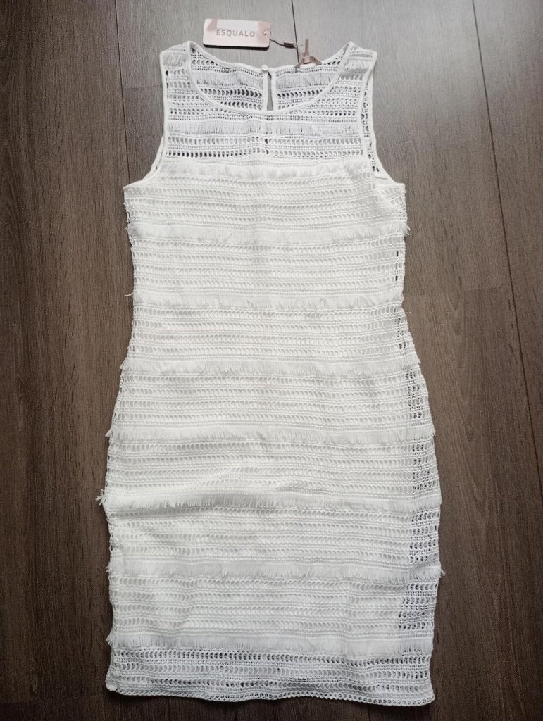 nieuwe zomerjurk Esqualo maat S, Wit, Ophalen of Verzenden, Maat 36 (S), Boven de knie