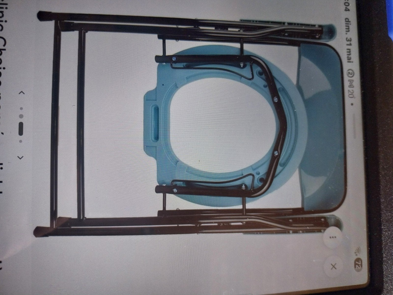 Chaise percée pliable, Divers