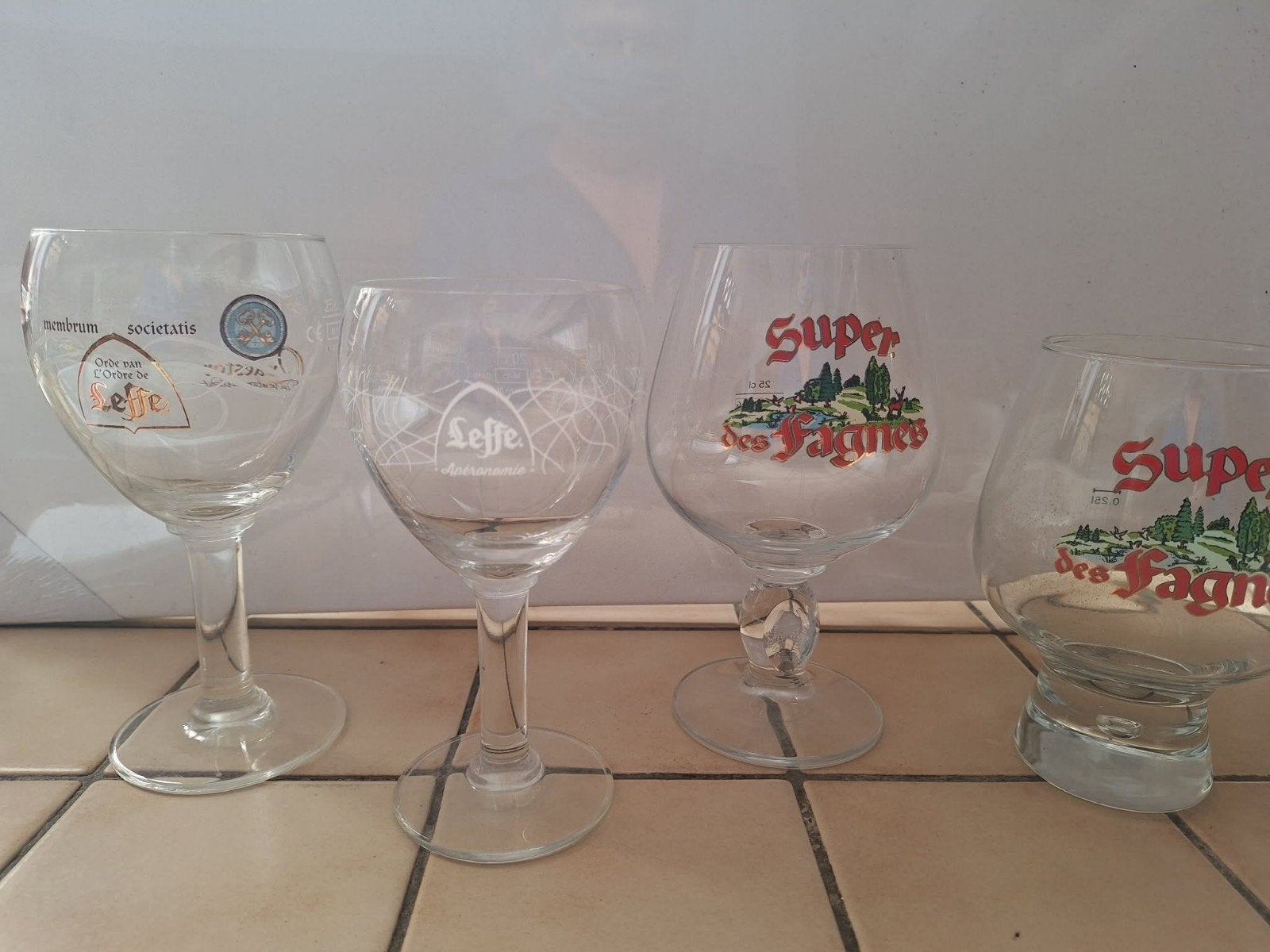 collection verres à bière anciens, Enlèvement, Utilisé, Verre à bière