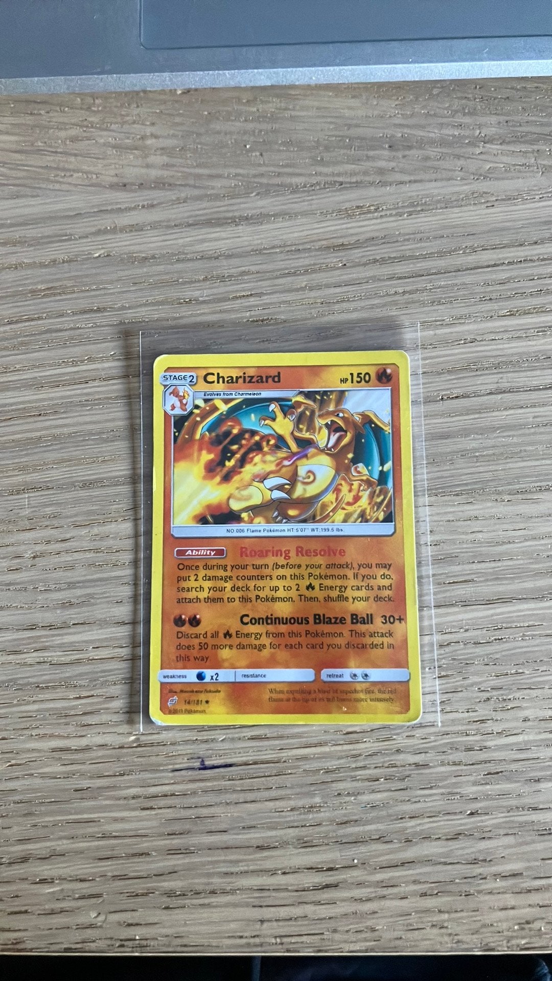Charizard - pokemon kaart, Verzenden, Zo goed als nieuw, Losse kaart, Foil