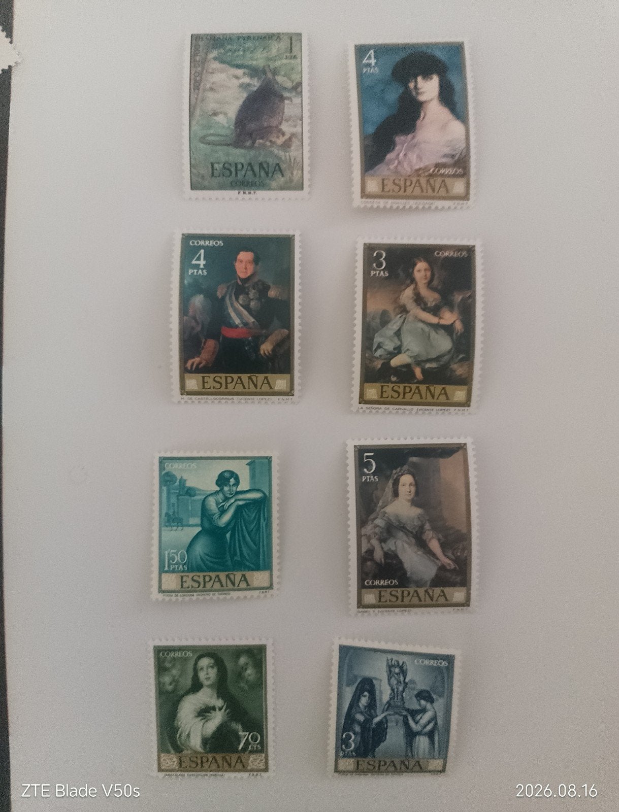 8 Postzegels History, Postzegels en Munten, Postzegels | Europa | Spanje, Ophalen of Verzenden