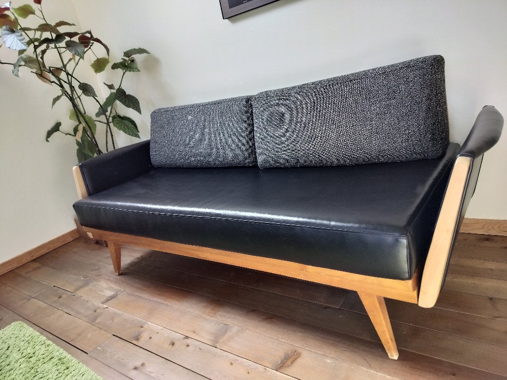 Vintage 60ies sofabed, Maison & Meubles, Enlèvement, Utilisé, Bois, Vintage