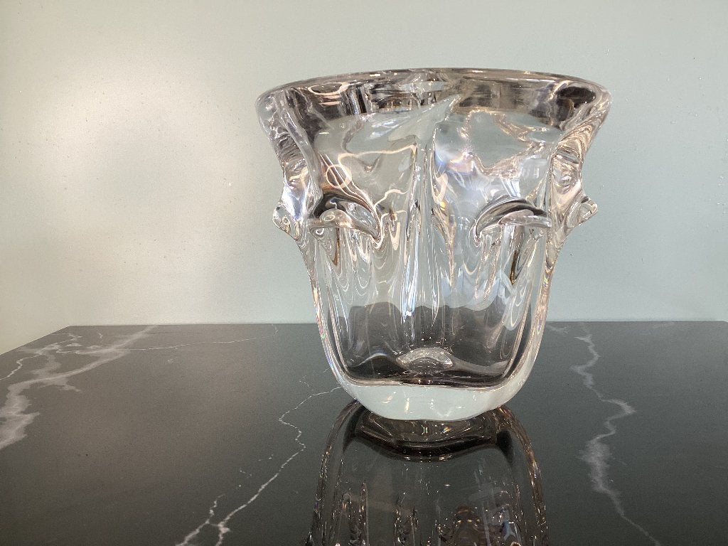 Vaas 1950 kristal Val Saint Lambert. VSL009/I, Antiek en Kunst, Antiek | Vazen, Ophalen