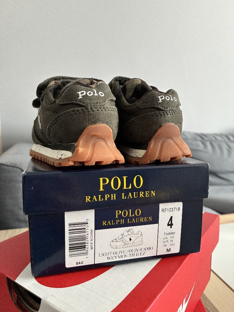 Chaussures bébé Polo Ralph Lauren T19 light olive, Enlèvement, Comme neuf, Chaussures