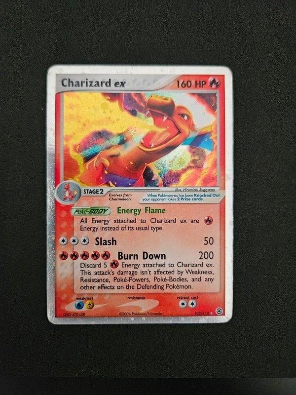 Charizard EX #105, Ophalen of Verzenden, Gebruikt, Losse kaart, Foil