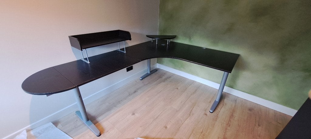IKEA Bureau, Ophalen, Zwart, 160 cm, Gebruikt