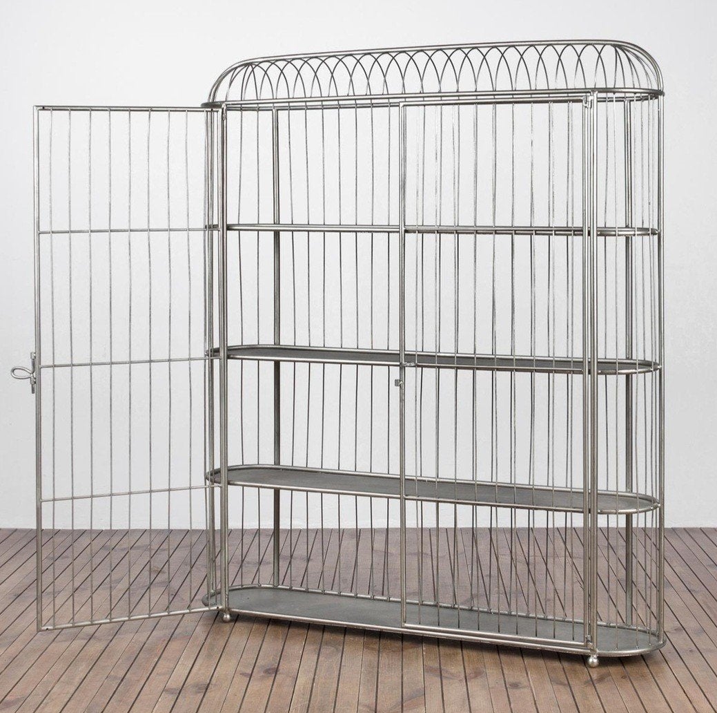 Prachtige eyecatcher Cage/ wandmeubel/ display/ vitrinekast, Ophalen, Met plank(en), 100 tot 150 cm, 100 tot 150 cm