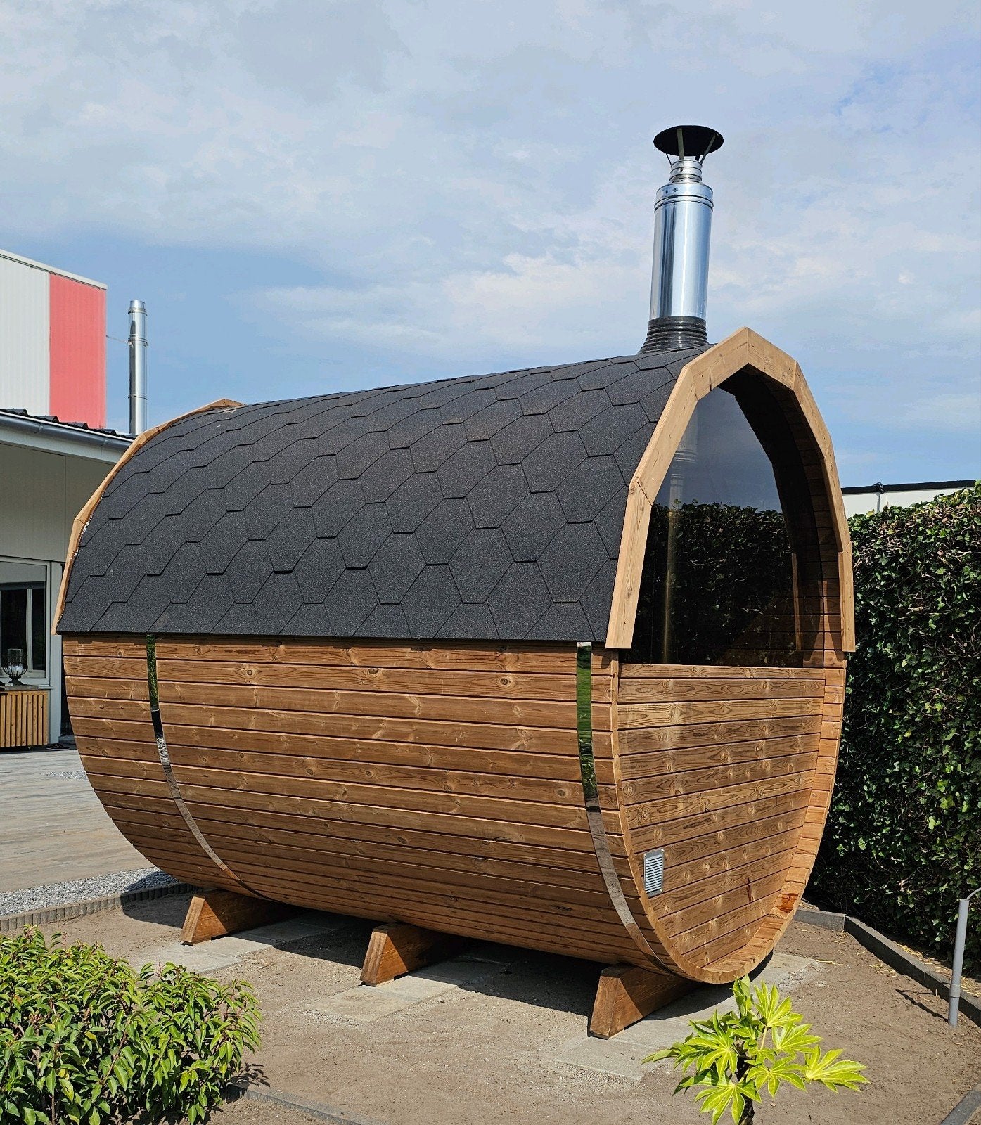 Livraison et installation gratuites d'un sauna en baril de 2, Sports & Fitness, Enlèvement ou Envoi, Neuf, Finlandais ou Traditionnel