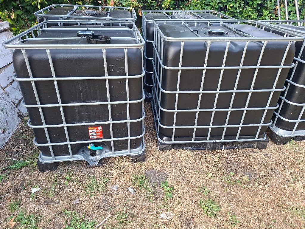 IBC ton zwart, Tuin en Terras, 150 liter of meer, Ophalen, Zo goed als nieuw, Kunststof