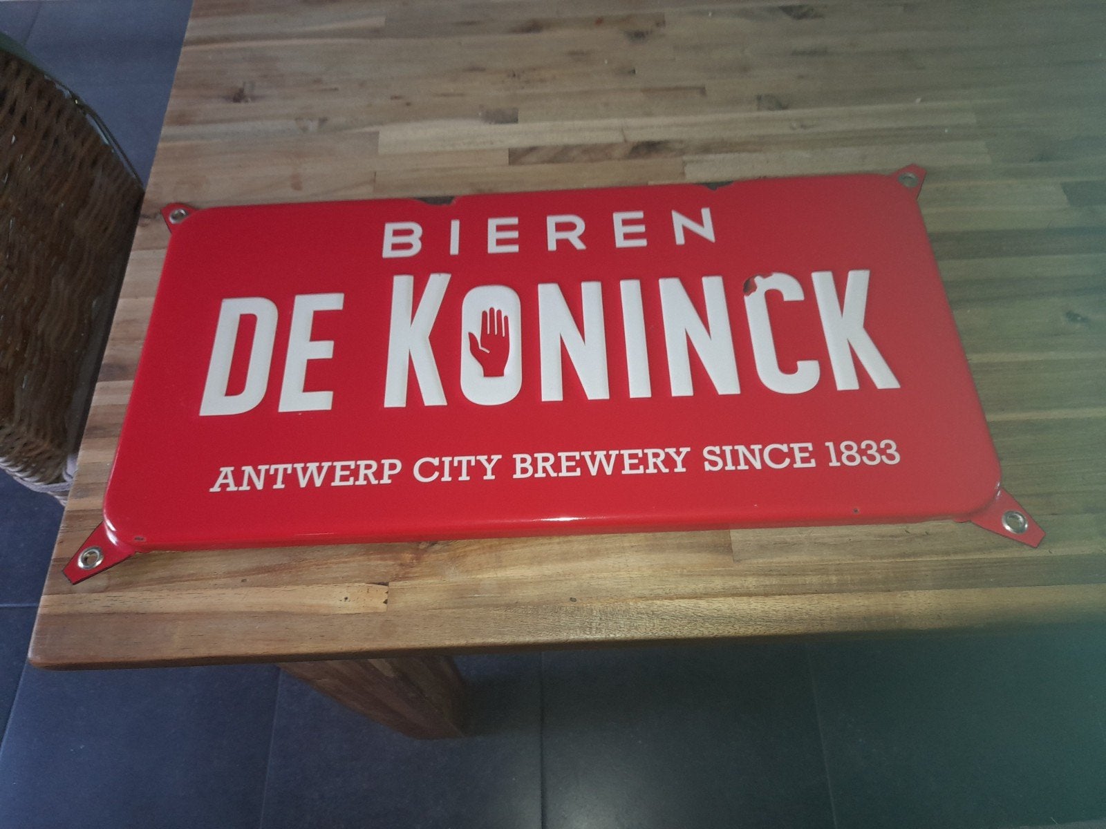 Plaque émaillée DE KONINCK., Collections, Enlèvement ou Envoi, De Koninck