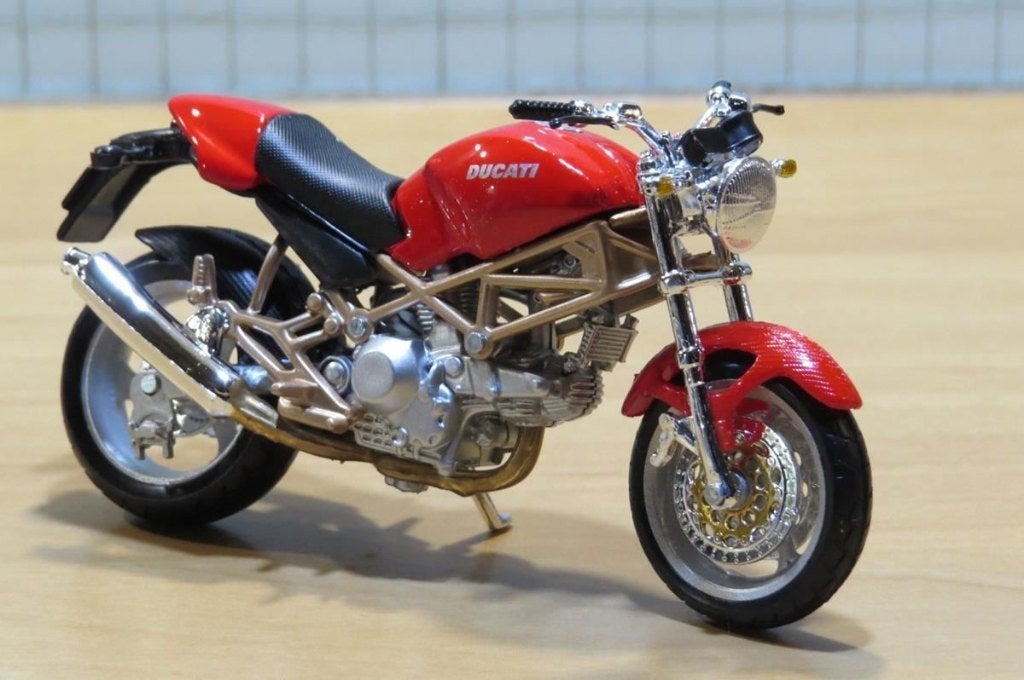 Ducati Monster 900 red 1:18 Bburago, Hobby en Vrije tijd, Modelauto's | 1:18, Ophalen of Verzenden, Nieuw, Motor, Burago