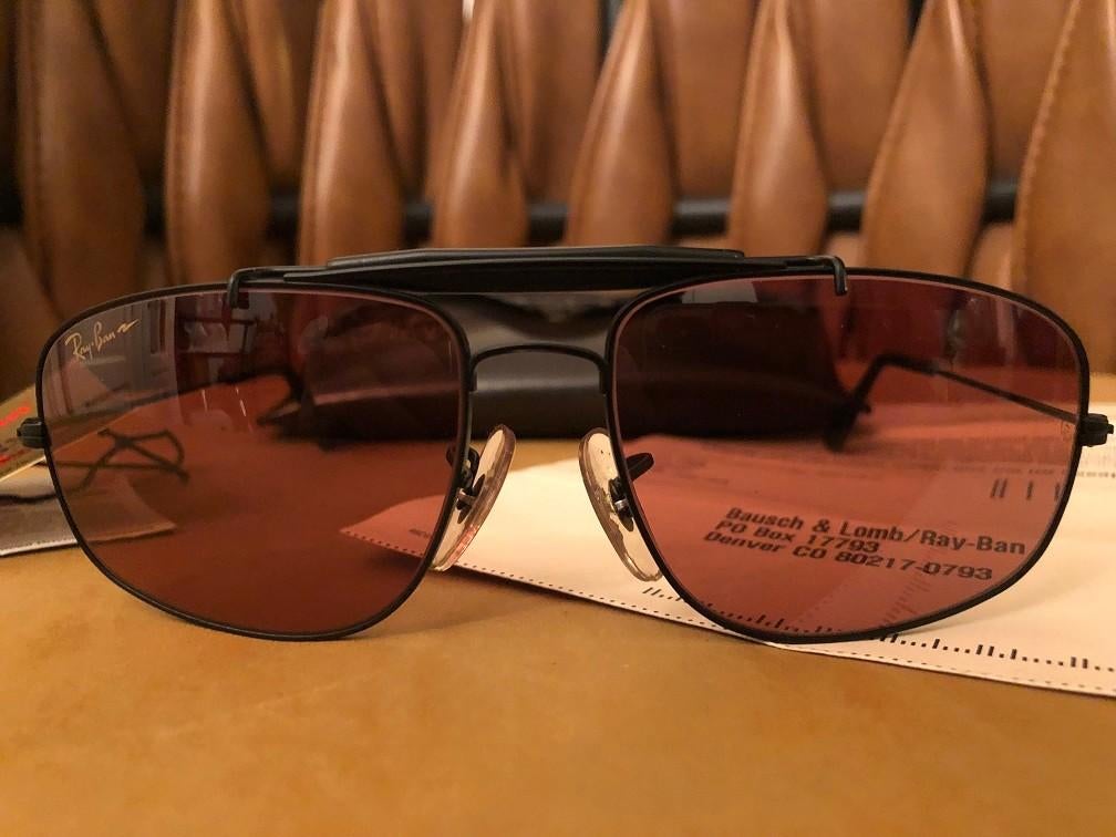 Vintage B&L Ray-Ban Explorer outdoorsman Driver zonnebril E1, Enlèvement ou Envoi, Comme neuf, Brun, Ray-Ban