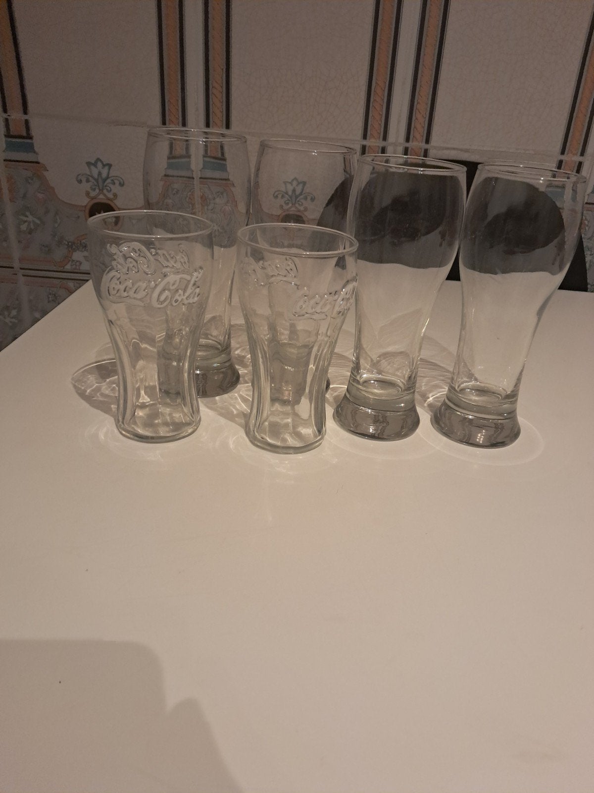 glas  van cola  6 stuk nog  goed, Ophalen