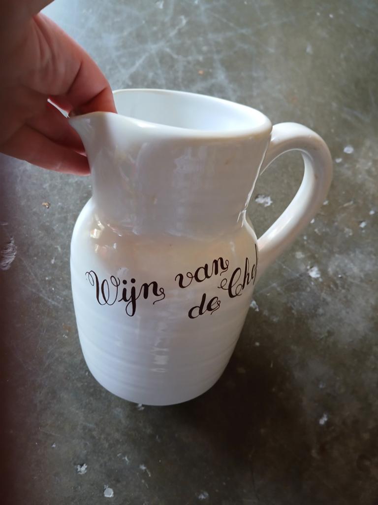 Stenen kan/kruik "wijn van de chef", Enlèvement ou Envoi