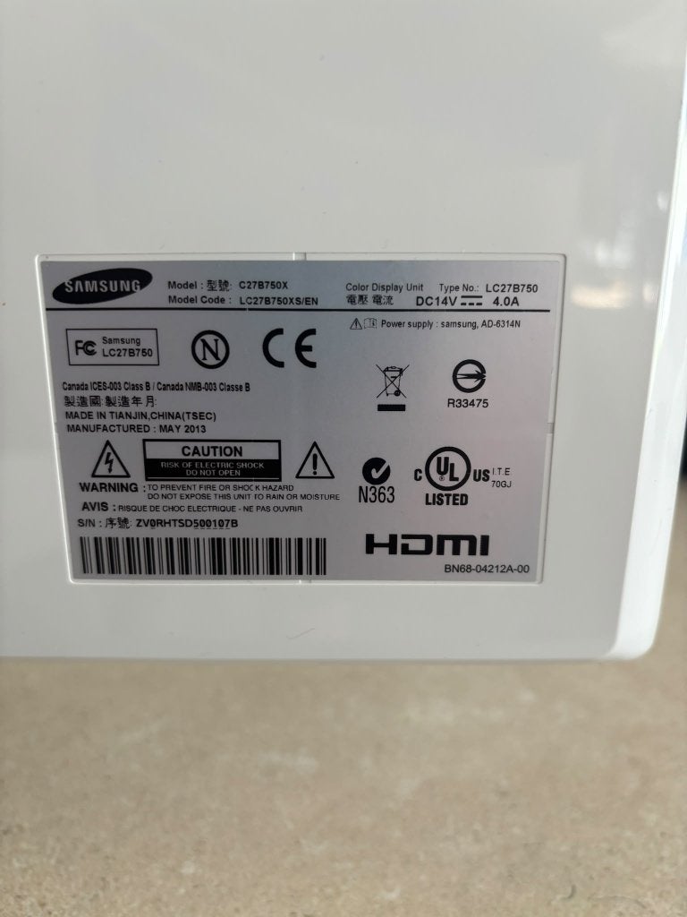 Samsung C27B750X, Ophalen, 3 tot 5 ms, VA, Samsung