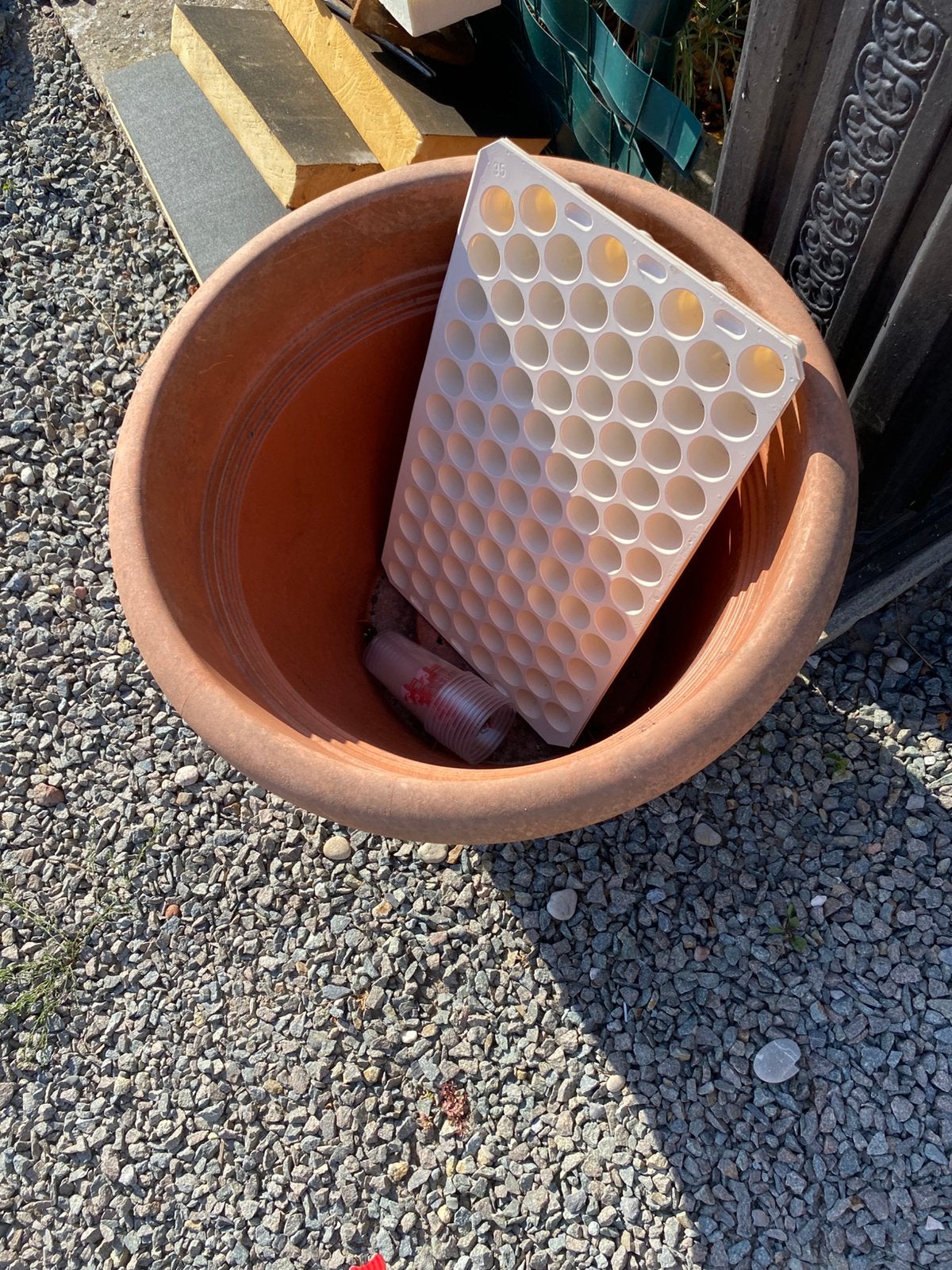 bloempot gratis, Tuin en Terras, Ophalen, Zo goed als nieuw