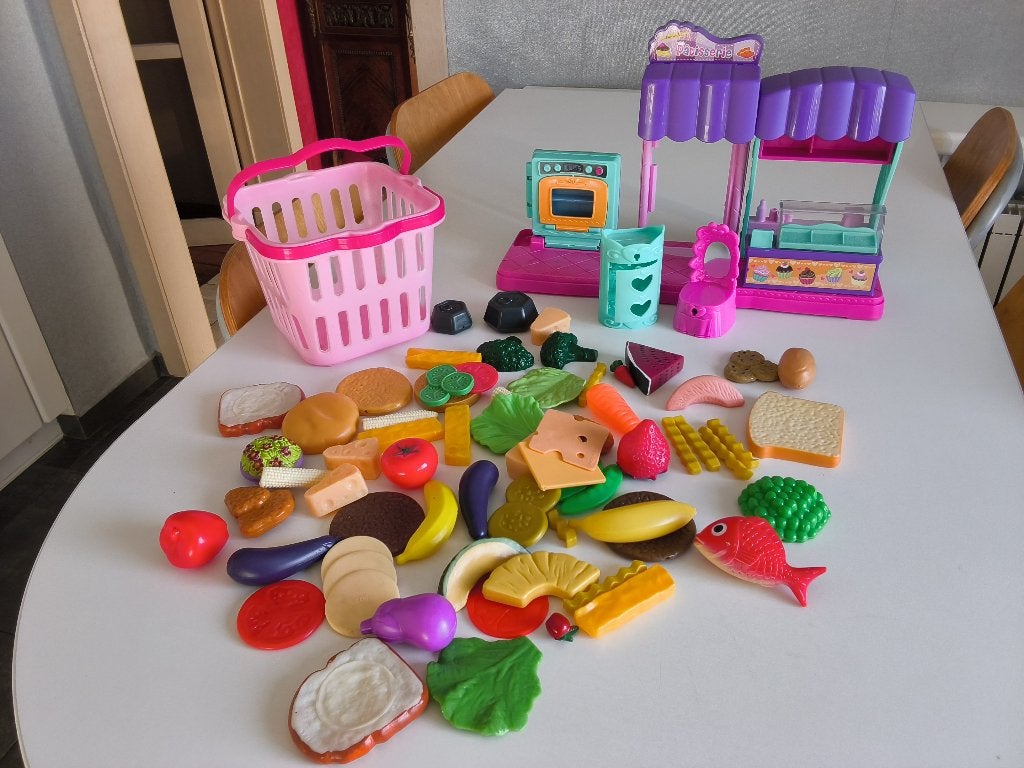 Lot jeux enfants cuisine, marchande, légumes, fruits..., Enfants & Bébés, Enlèvement ou Envoi, Plastique