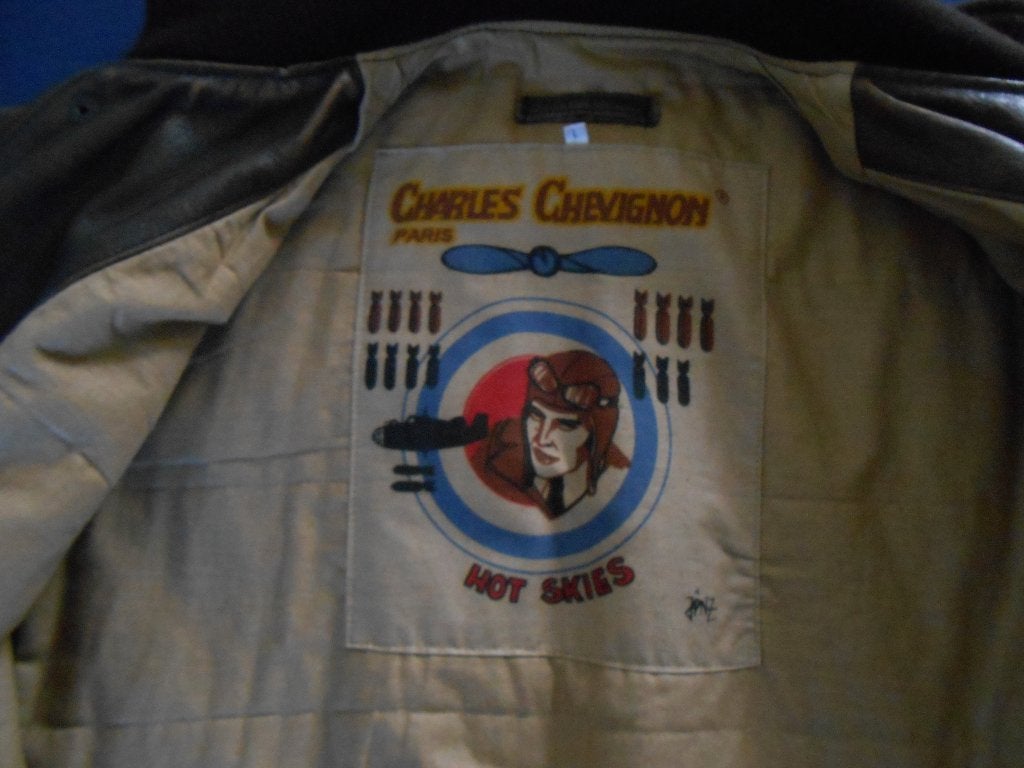 lederen piloten vest (charles chevignon), Vêtements | Hommes, Vestes | Hiver, Enlèvement ou Envoi, Comme neuf, Brun
